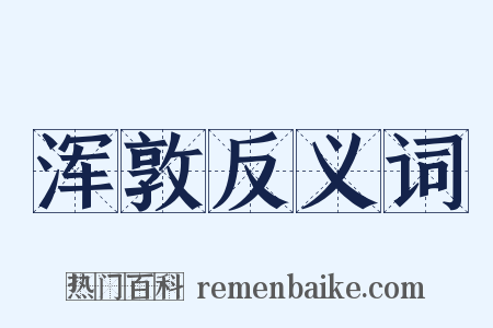 浑敦反义词是什么意思的图片